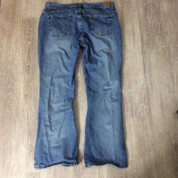 Vintage 90s Old Navy Boot Cut Jeans Heavyweight 100 Cotton 14S Made USA - Picture 3 of 5
